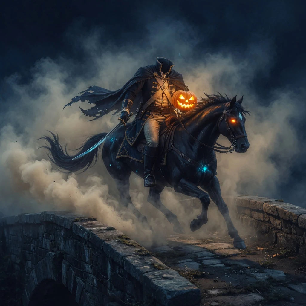 The Headless Horseman in motion